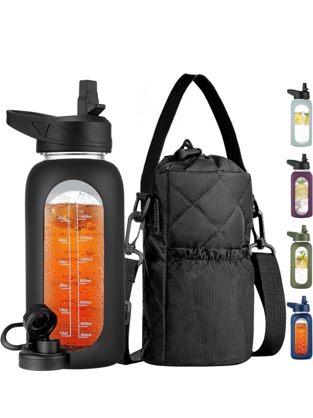 Covago 32 Oz Glass Water Bottle